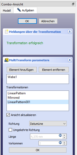 Parameter für Mehrfach-Transformationen