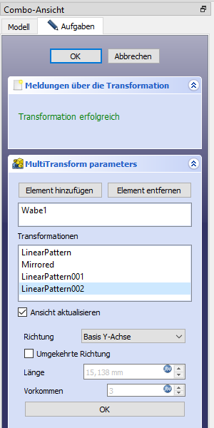 Parameter für Mehrfach-Transformationen