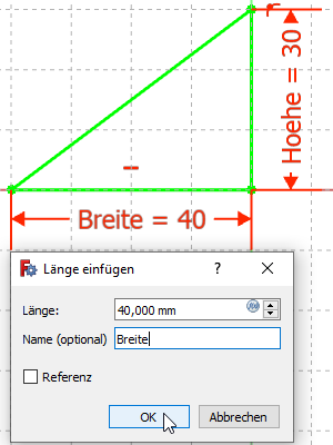 Screenshot Parametername