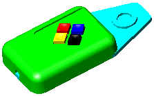 3-dimensionales Modell einer Lupe für ein Digitalisiertablett