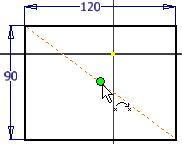 Rechteck mit Diagonale