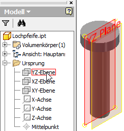 Arbeitsebene auf der Lochpfeife