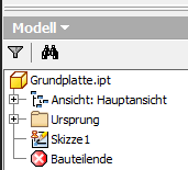 Skizze1 im Modell-Browser