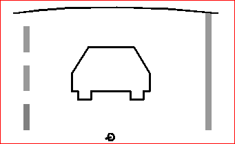 Animation eines schwankend fahrenden PKW